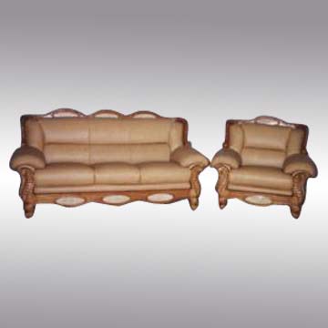 High back leather sofa 